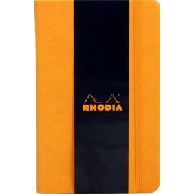 RHODIA 118078C Boutique Orange Hardbound Blank Webnotebook - A6 - 140 mm x 90 mm A6 Note Book Blank 192 Pages  (Orange)