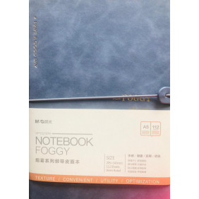 Notebook Carnet M&G A5 Ligné 112Sh Avec Élastique Gris