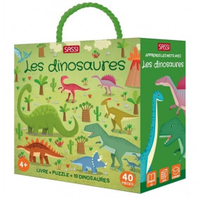 Les dinosaures - Avec 1 puzzle et 10 dinosaures - Dès 3 ans