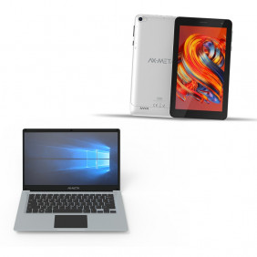Duo Tablette AX-META Tab 7 4G quad core + Ordinateur portable AX-META notebook P1 intel dual core