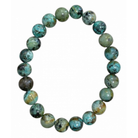 Bracelet en pierre naturelle -Turquoise naturelle d’Afrique - 8mm