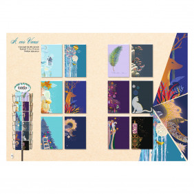 Carte meilleurs vœux - Bonne année - Couleurs assorties