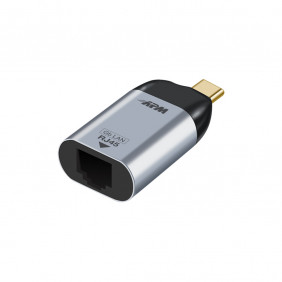 Adaptateur usb-c / rj45, gigabit, usb 3.0, m / f, aluminium compact