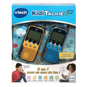VTech - KidiTalkie, Talkie-Walkie enfants, jouet électronique éducatif – Version FR - Age 4-10 Ans