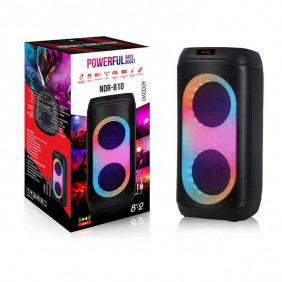Haut-parleur led rgb 2x8 pouces, sans fil, Rechargeable, Portable, PA Trolley, haut-parleur BT 60w, offre spéciale, NDR-810