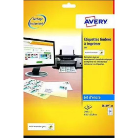 Avery J8162 Boîte de 240 Étiquettes Autocollantes pour Timbres