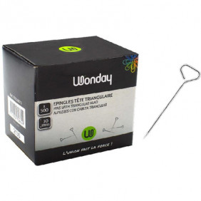 Wonday Epingle avec tête triangulaire, acier nickelé