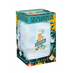 Un planteur aux Antilles - Coffret avec une fontaine en verre et un livre de 13 recettes originales