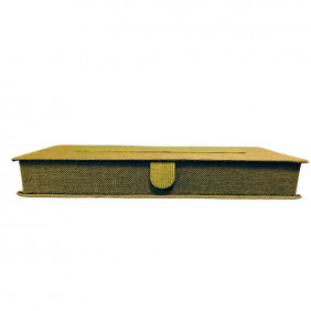 Coffret lunette 9 compartiments jute marron