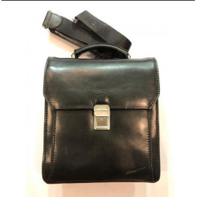 Sacoche homme 2S 20*23.5*10.5cm cuir vachette collet noir