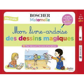 Mon livre-ardoise des dessins magiques - Pour découvrir les sons et les lettres. Avec 1 feutre à eau