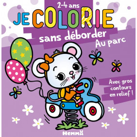Je colorie sans déborder Au parc - Avec gros contours en relief ! - Grand Format