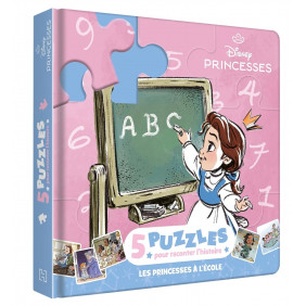 Mon Petit Livre Puzzle Disney Princesses - Les princesses à l'école. 5 puzzles pour raconter l'histoire - Album