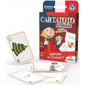 Ducale - Cartatoto Anglais - Jeu de Cartes éducatif - Apprendre à l'anglais en s'amusant - Niveau CP/CE1/CE2 - dès 5 Ans