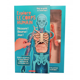 Explore le corps humain ! - Découvre ! Observe ! Joue ! Avec une maquette transparente du corps humain - Grand Format