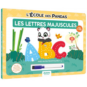 Les lettres majuscules - Livre-ardoise, avec un feutre effaçable - Album - Dès 3ans