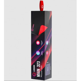 Lorgar Main 323, Tapis de souris de jeu, Surface de contrôle précise, Base en caoutchouc antidérapant rouge
