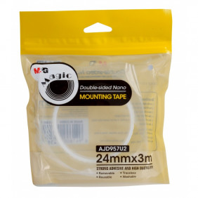 Ruban de montage Nano Tape, double face, transparent 24 mm 3 m mg
