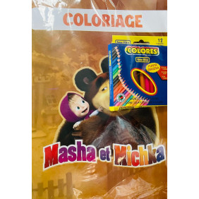 Coloriage masha et michka