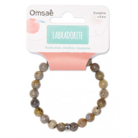 Bracelet labradorite perles rondes 8 mm