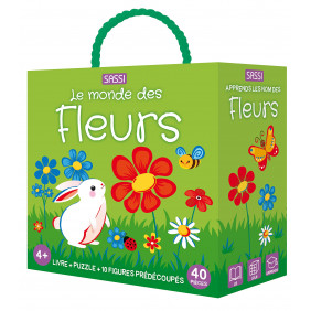 Le monde des fleurs. Avec un livre, un puzzle de 40 pièces et 10 figures prédécoupées - Dès 4 ans