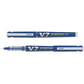 Stylo roller - Bleu - V7 Rechargeable - Pointe moyenne - Pilot