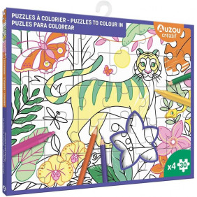 4 puzzles à colorier - Dès 6ans