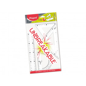 Maped - Règles scolaires Study Unbreakable - Maxi kit de 4 pièces