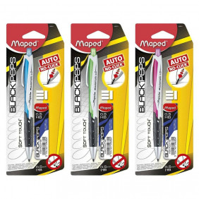 Maped - Crayon mécanique Blackpeps 0,5 mm et graffiti, couleur aléatoire, lot de 2 fournitures de bureau (assorties)