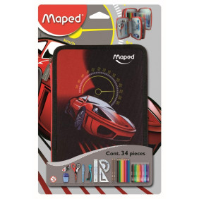 Maped - Trousse scolaire Garnie 2 Etages - 34 Pièces Fournitures Scolaires