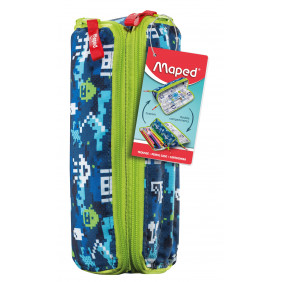 Maped - Trousse Scolaire Double Ouverture XXL - Trousse Personnalisable Réversible, avec 1 Côté à Colorier