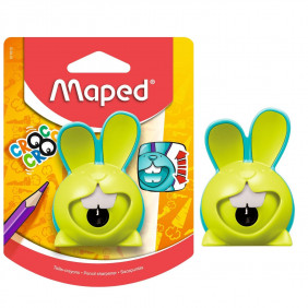 Maped Taille-crayon, Taille-Crayon CROC Hase, pour Crayons Minces, avec Boîte pour Taille-Crayon