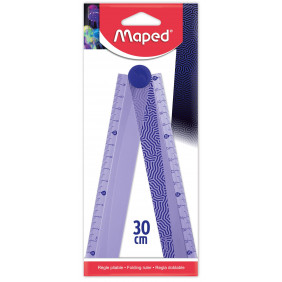 Maped - Règle pliable 2 en 1 - Règle 15/30cm - Règle en Plastique Décorée - Gamme Deepsea Paradise