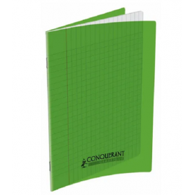 Cahier pique 17 x 22 - 48 pages vert 90g seyes polypro