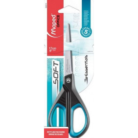 Maped Acier inoxydable Ciseaux symétriques Bi-Mat Essentials Soft 17 cm