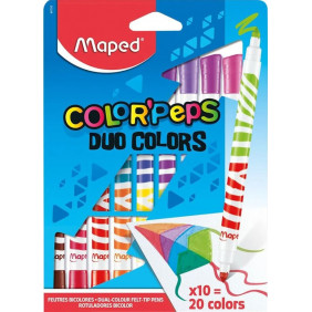 Maped Color'Peps Feutres de Coloriage 2 en 1 Duo de Couleur