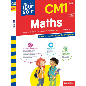 Maths CM1 - Cahier Jour Soir: Conçu et recommandé par les enseignants - 9-10 ans