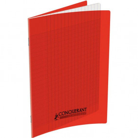 Cahier piqué 17*22 48p rouge 90g seyes polypro