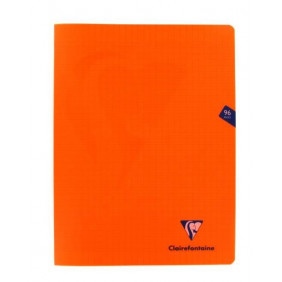 Cahier piqué 24x32 polypro 96 pages seyes mimesys orange