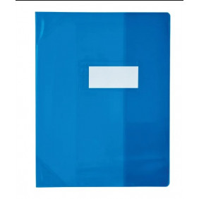 Protège-cahier PVC 150 Strong Line 17x22 cm Translucide bleu ELBA