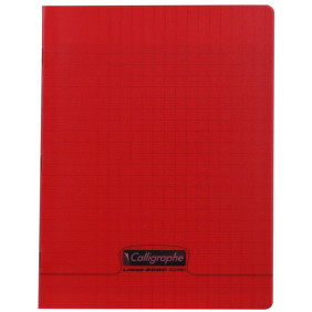 Cahier Polypro Rouge CALLIGRAPHE 17x22 96p Grands Carreaux Séyès 90g