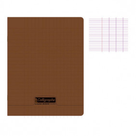 Cahier - 17x22(cm) - Grands carreaux - 96 pages - couverture en polypro - sans spirale - Clairefontaine - Calligraphe
