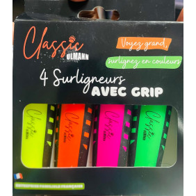 Boite 4 surgnileurs plats grip classic
