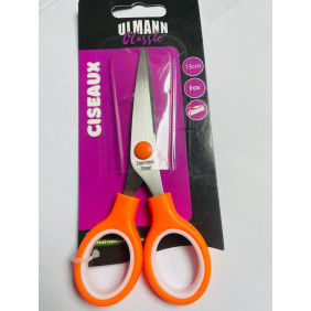 Ciseaux écolier 13cm blister bouts ronds lames acier inox