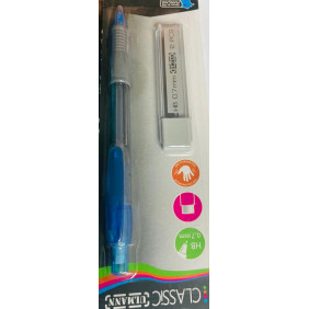 Porte mine rechargeable bout gomme grip hb 0.7mm