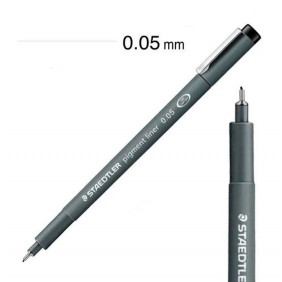 STAEDTLER Feutre à pigment, largeur du tracé: 0,05 mm, noir 308 005-9