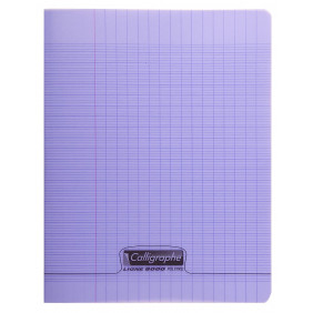 Calligraphe 8000 - Cahier polypro 17 x 22 cm - 192 pages - grands carreaux (seyès) - violet