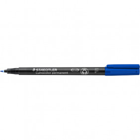 STAEDTLER Marqueur permanent 318F Lumocolor, bleu (318-3)