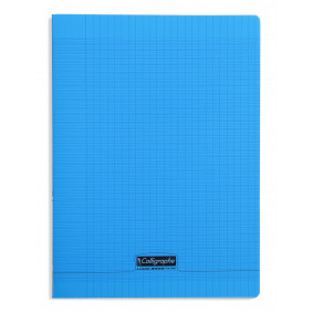 Calligraphe 8000 - Cahier polypro 24 x 32 cm - 96 pages - grands carreaux (Seyes) - bleu