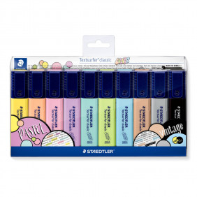 Staedtler surligneur Textsurfer Classic, étui avec 10 couleurs vintage & pastel
